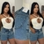 Shorts Jeans com Brilho Pimenta Original
