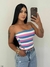 Cropped Blusa sem Alça Estampado Pimenta Original