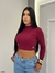 Cropped Manga Longa Caneladinho Pimenta Original - comprar online