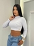 Cropped Manga Longa Caneladinho Pimenta Original - comprar online