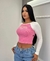 Cropped Bycolor Manga Longa Caneladinho Pimenta Original - comprar online