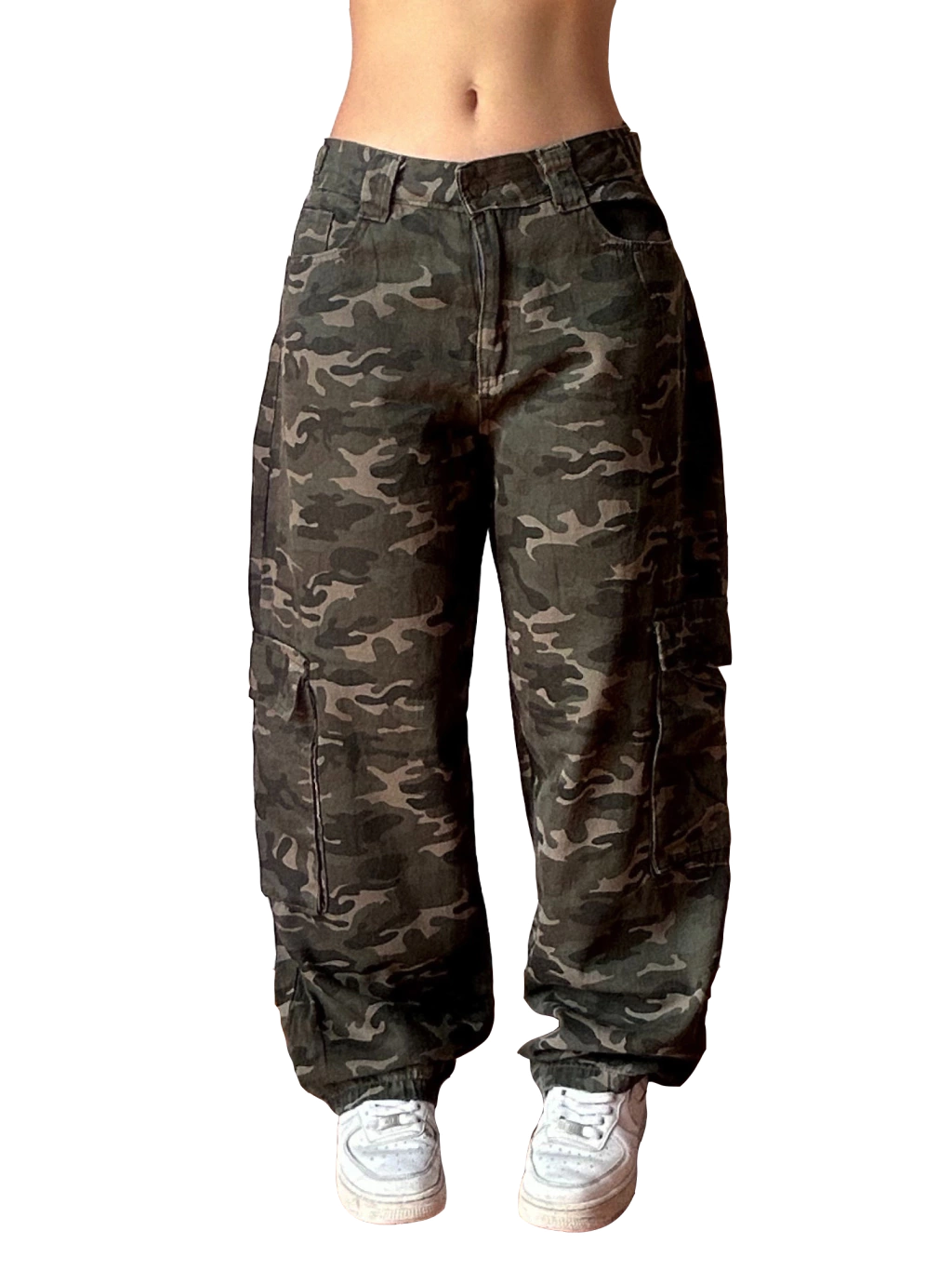 CARGO CAMUFLADO CINTURA REGULABLE
