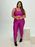 PLUS SIZE - CONJUNTO POLIAMIDA CANELADO FUCSIA