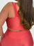 PLUS SIZE - CONJUNTO POLIAMIDA CANELADO GOIABA