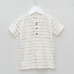 Remera m/cortas Cuello Mao FELIPE Beige en internet