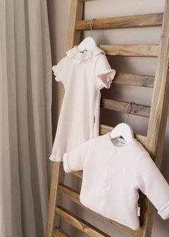 Campera Tejida Enguatada Rosa - comprar online