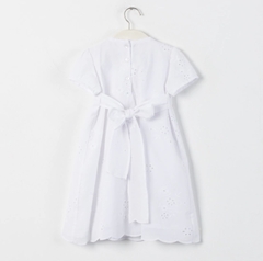 Vestido Alforzas Broderie Blanco - comprar online