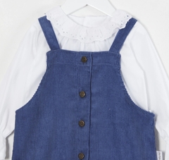 Camisa M/L Cuello Broderie Blanca - comprar online