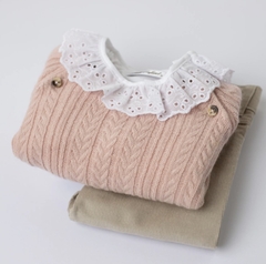 Remera M/Larga Cuello Volado Broderie - comprar online