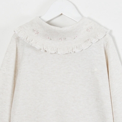 Remera Polera M/L Bordada Arena - comprar online