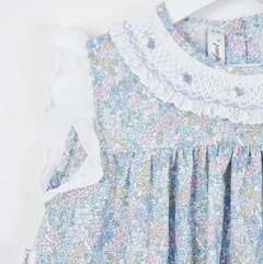 Vestido Cuello Volado Liberty Lila - comprar online