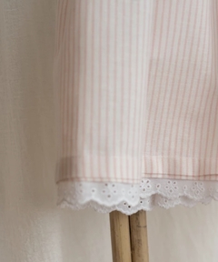 Vestido Smock Lino Carmela rosa - ALBA MIA