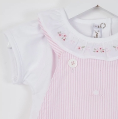 Bombachudo Velcro Rayado Rosa - ALBA MIA