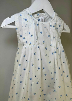 Vestido Estampado Flor Azul en internet