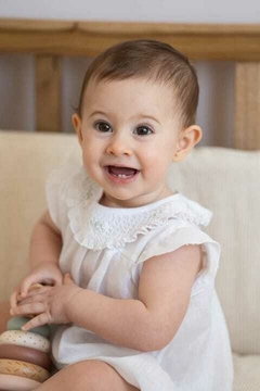 Vestido Cuello Smock Lino en internet