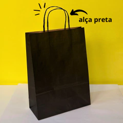 10 Sacola Kraft Colorida Grande com Alça 24x10x33 Presente Loja Embalagem na internet