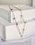 Colar com detalhe em pedra natural jade e fusion banhado a ouro 18k