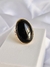 Anel banhado a ouro 18k com pedra natural em Ágata