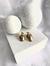 Brinco liso banhado a ouro 18k