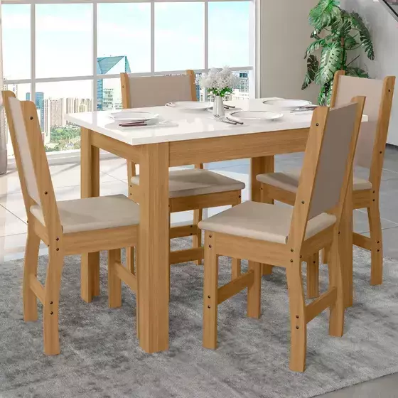 Mesa de Jantar Bellagio 4L - Poliman