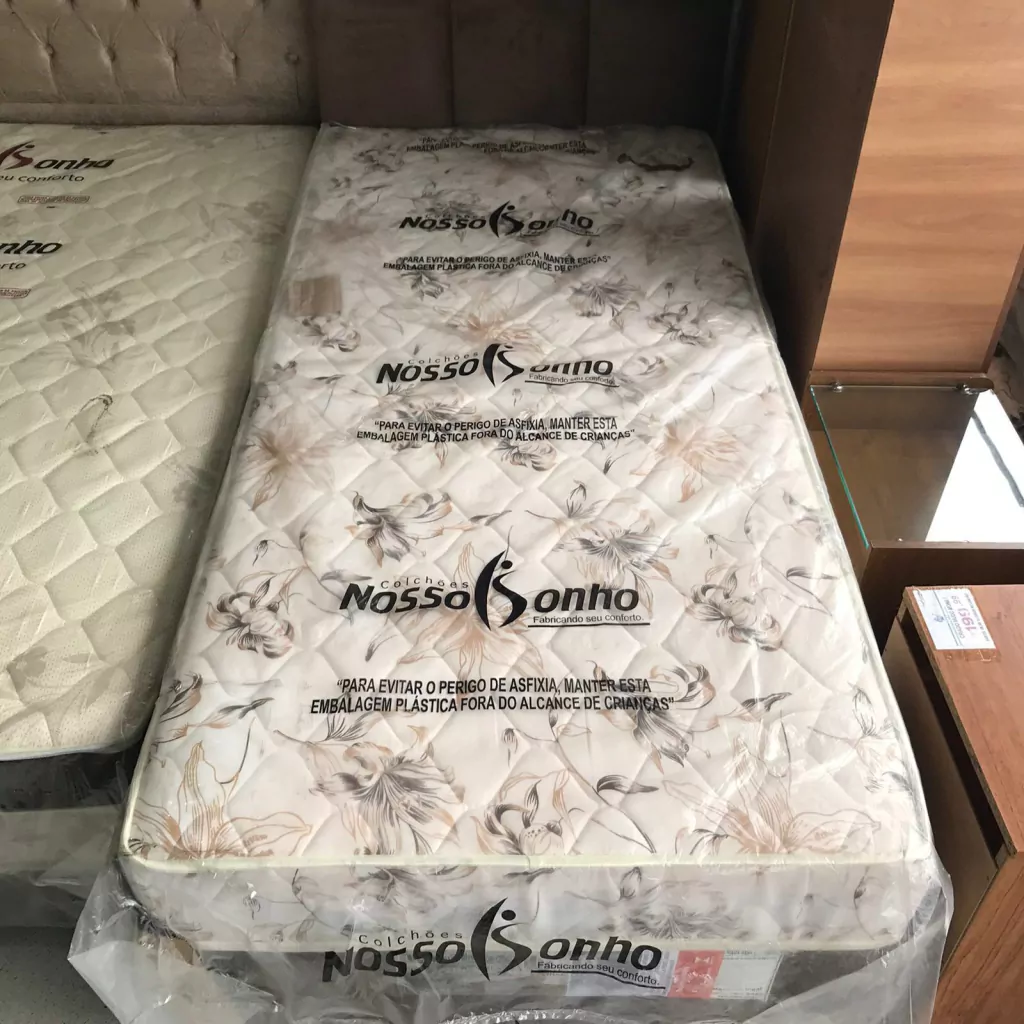 Cama Box Solteiro Molas Genesis C/ Aux 88x188x60 - Nosso Sonho
