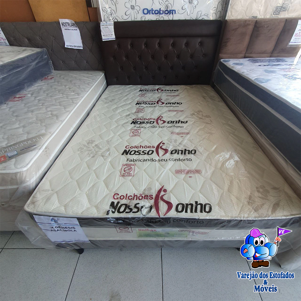 Cama Box Casal Molas Genesis 138x188x65 - Nosso Sonho