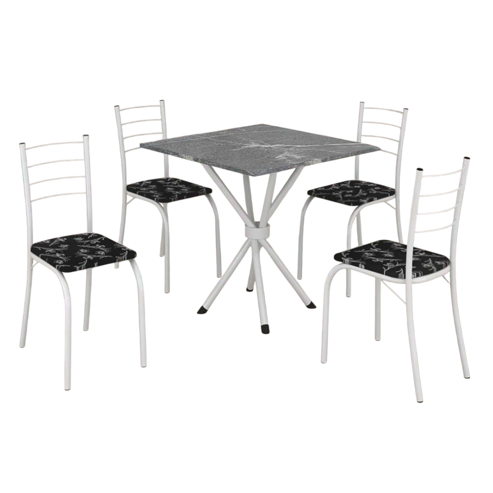 Mesa Rio C/4 Cadeiras 75x75 - Moveis Teixeira