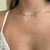 Choker Love Folheado Prata CK173