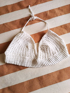 Topsito Blanco crochet