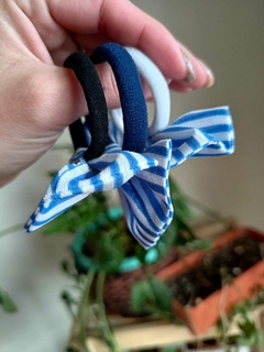 Moño Pretty Rayado azul - comprar online