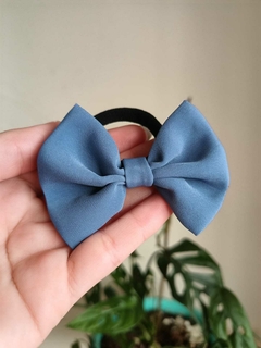 Moño Pretty azul liso - comprar online