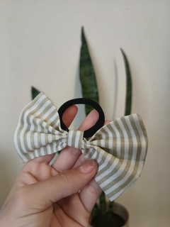 Moño Cute Rayado crema - tienda online