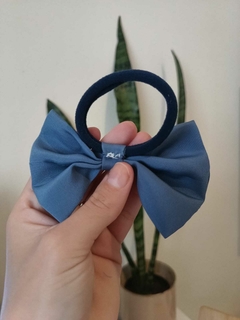 Moño Cute azul liso - comprar online