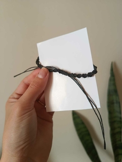 Pulsera / Tobillera - tejida Negra - comprar online