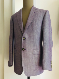 TRAJE DE LINO LILA ( A MEDIDA )