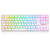 TECLADO MAGNETICO GAMER KUMARA PRO RGB BRANCO SWITCH VERMELHO