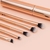 Kit de Brochas para Ojos Metálico Oro rosa Trendy x 5