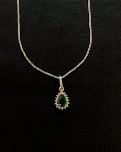Colar Baviera Verde Esmeralda - PRATA 925 - comprar online
