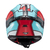 Imagem do Capacete Texx Raptor Hornet Azul, Vermelho e Branco Fechado