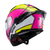 Capacete Texx Raptor Hornet Verde Rosa e Branco Fechado - loja online