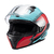 Capacete Texx Raptor Hornet Azul, Vermelho e Branco Fechado