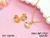 Conjunto Infantil Colar + Brinco Unicórnio Folheado a Ouro 18K Ralifla