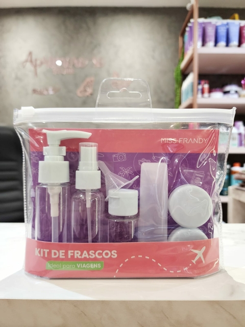 Kit De Frascos Para Viagem 8 Itens Miss Frandy