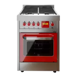 Cocina morelli Vintage touch 600 negra/roja - comprar online