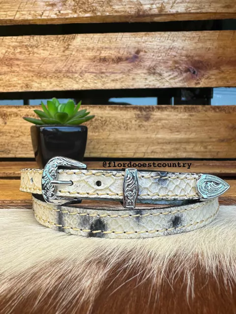 bandinha de chapéu couro branco