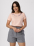 T-SHIRT bordado na gola florzinhas