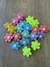 5555 - Kit 20 Mini Flor Cetim para Penteado Colorido