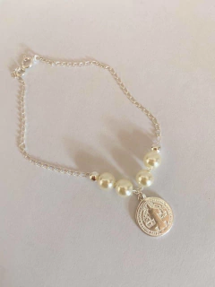 Pulseira de Pérola de São Bento, Prata 925. 1115 na internet