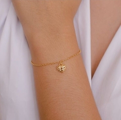 Pulseira com pingente de coração