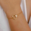 Pulseira feicho de coração cravejado